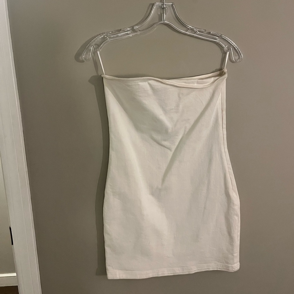 Zara Cream Strapless Dress